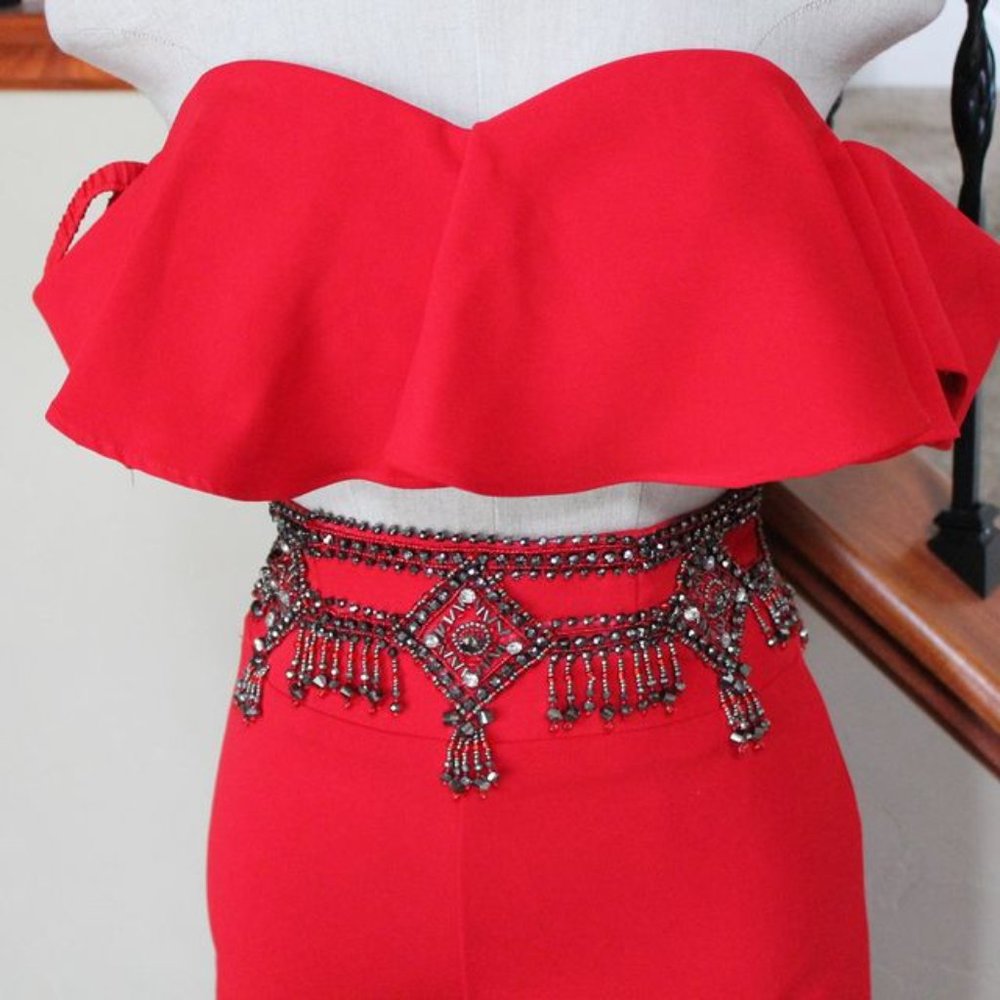 MISS OHIO USA: VIENNA: Custom Red Two Piece - Picture 3 of 10